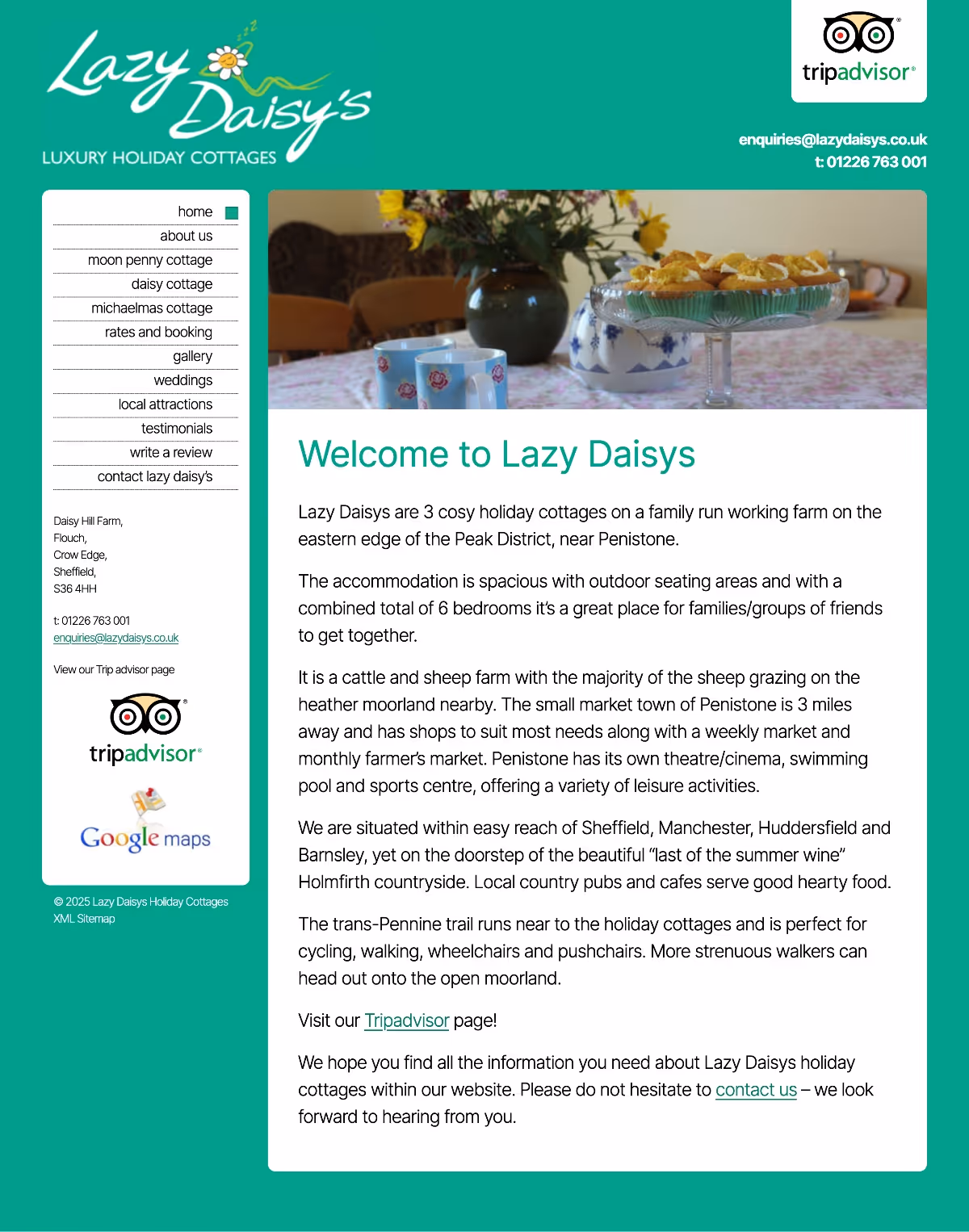 A screenshot of the old site on desktop