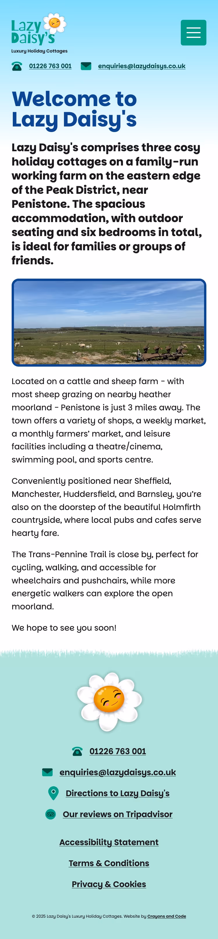 A screenshot of the new website on mobile