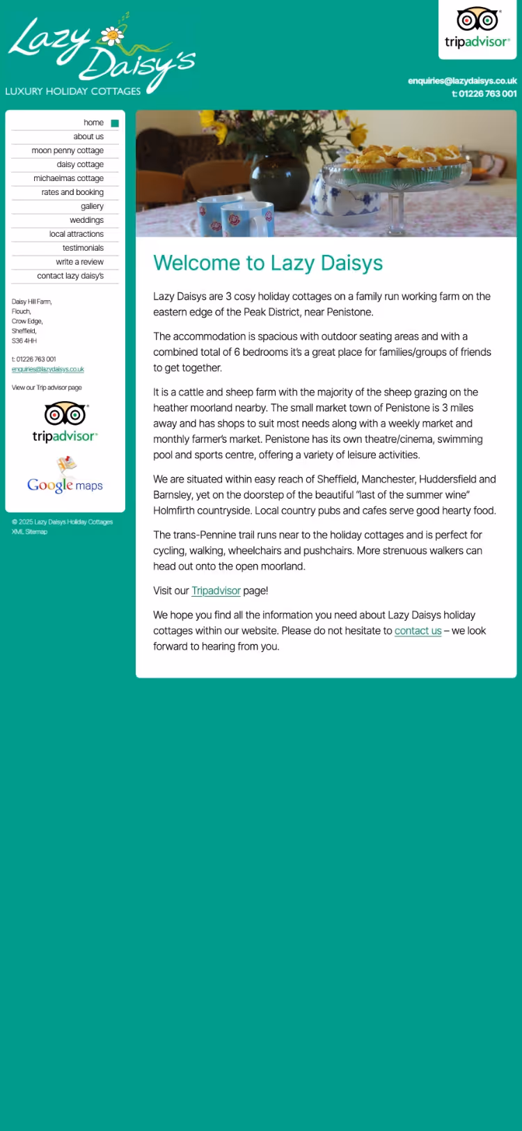 A screenshot of the old site on mobile